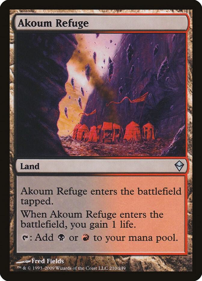 Akoum Refuge 210 card from Zendikar