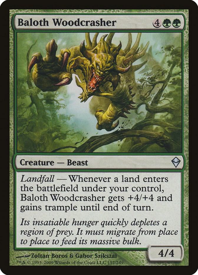 Baloth Woodcrasher 157 card from Zendikar