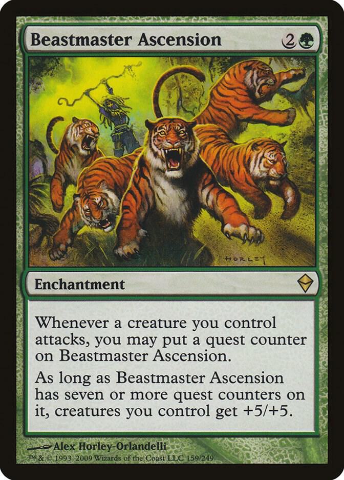 Beastmaster Ascension 159 card from Zendikar