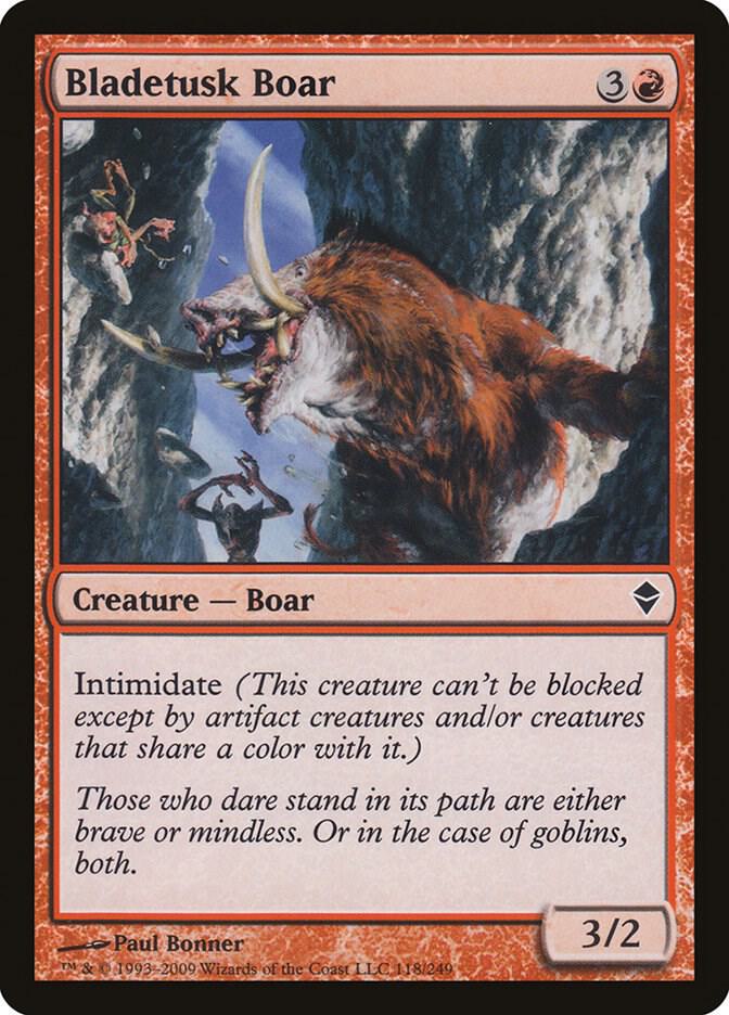 Bladetusk Boar 118 card from Zendikar