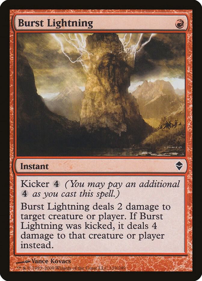 Burst Lightning 119 card from Zendikar
