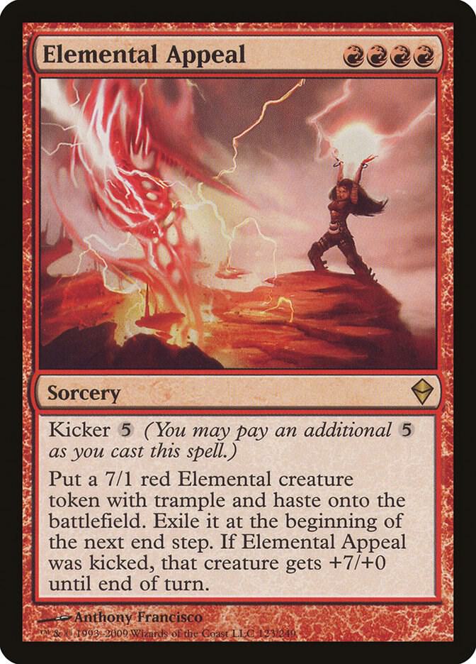 Elemental Appeal 123 card from Zendikar