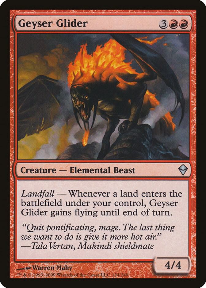Geyser Glider 124 card from Zendikar