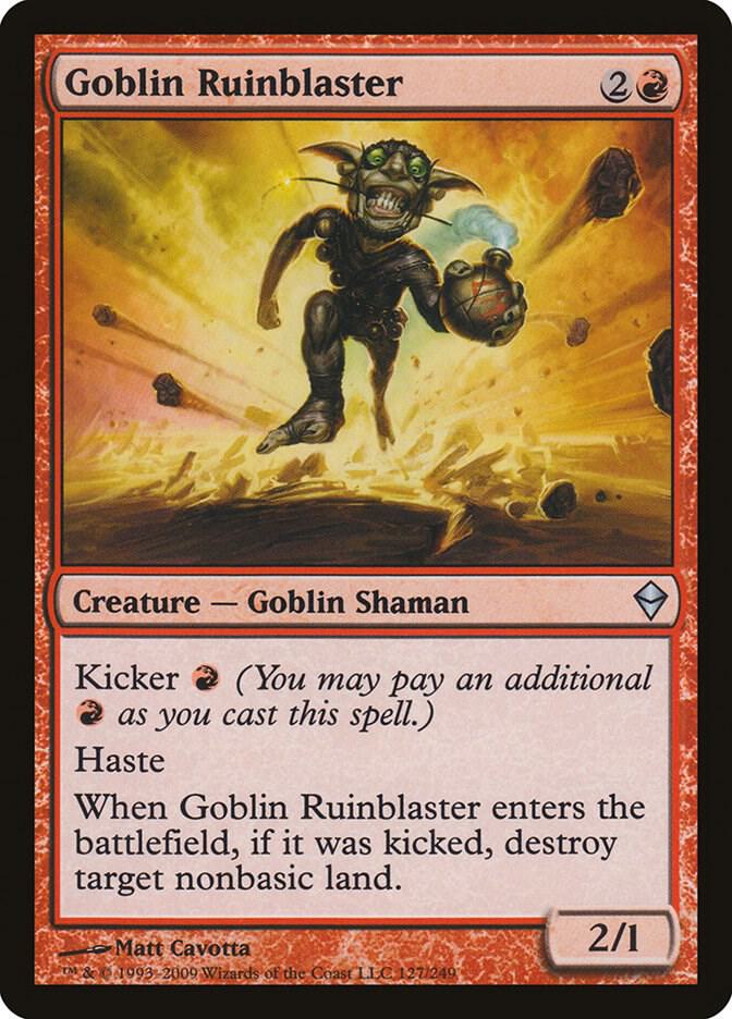 Goblin Ruinblaster 127 card from Zendikar