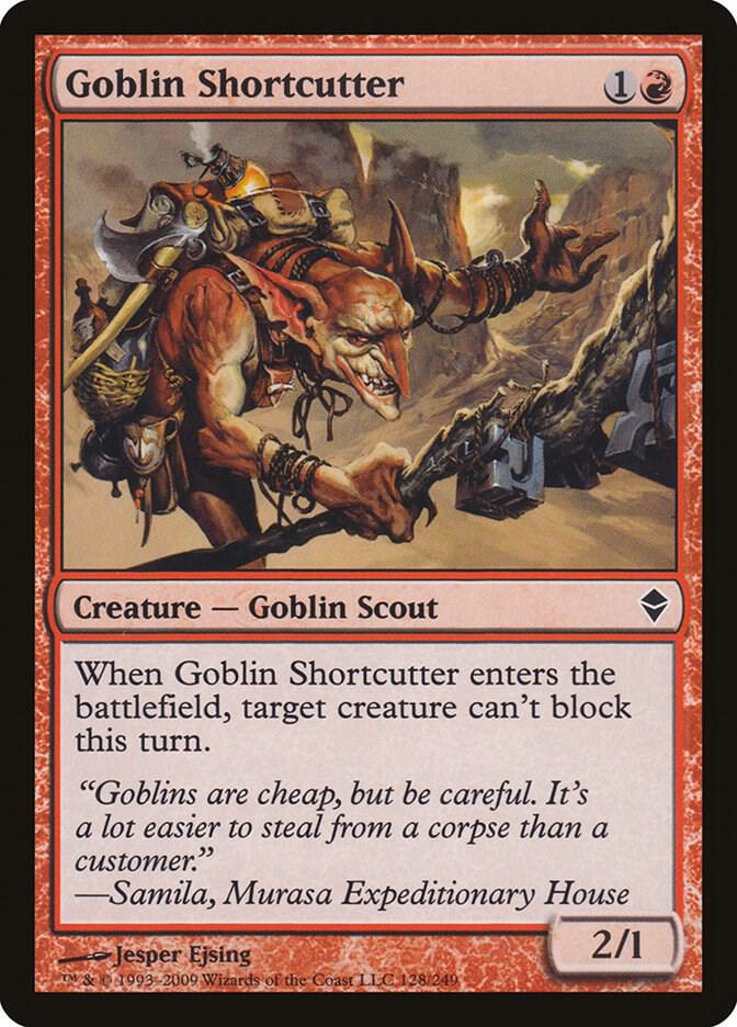 Goblin Shortcutter 128 card from Zendikar