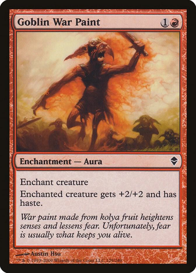 Goblin War Paint 129 card from Zendikar