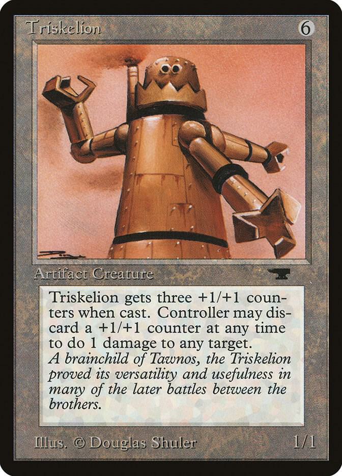 Triskelion card from Antiquities
