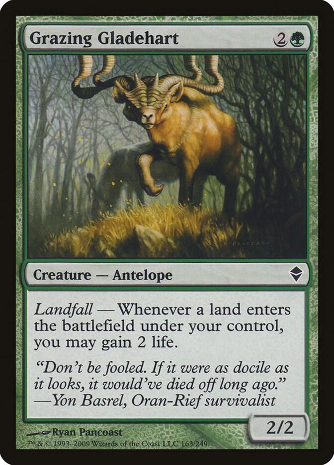 Grazing Gladehart 163 card from Zendikar