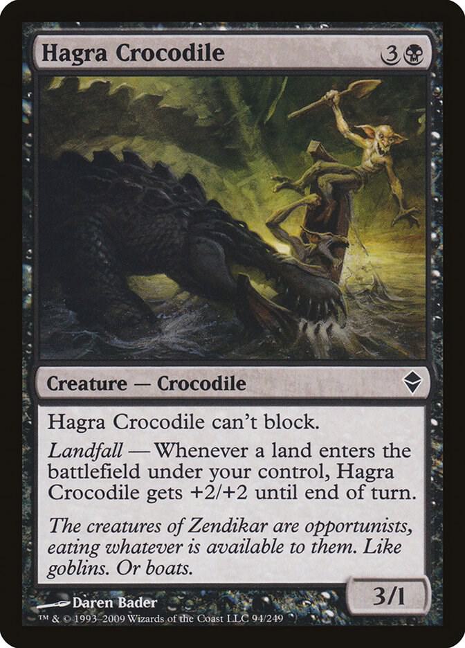 Hagra Crocodile 94 card from Zendikar