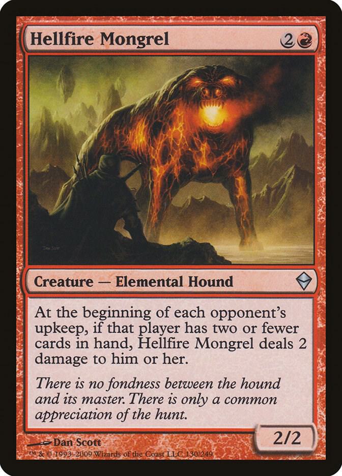 Hellfire Mongrel 130 card from Zendikar