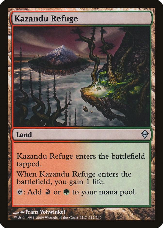 Kazandu Refuge 217 card from Zendikar