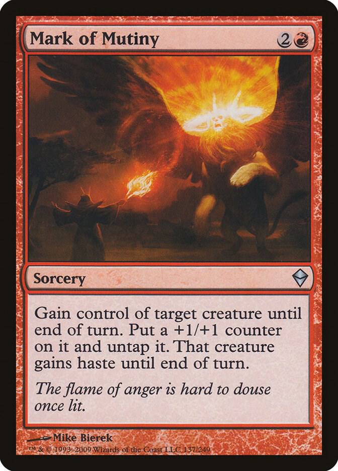 Mark of Mutiny 137 card from Zendikar