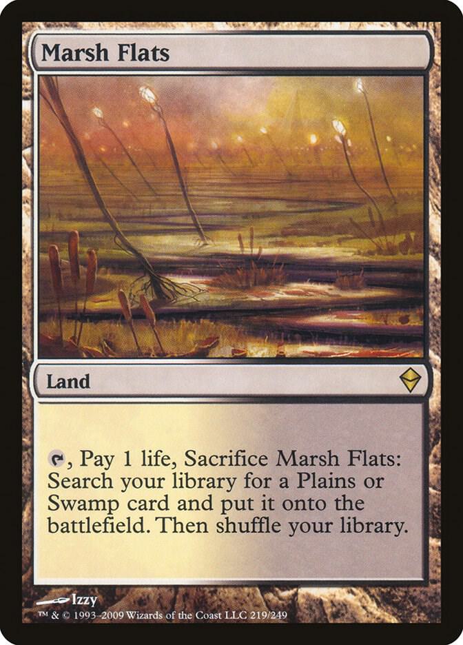 Marsh Flats 219 card from Zendikar