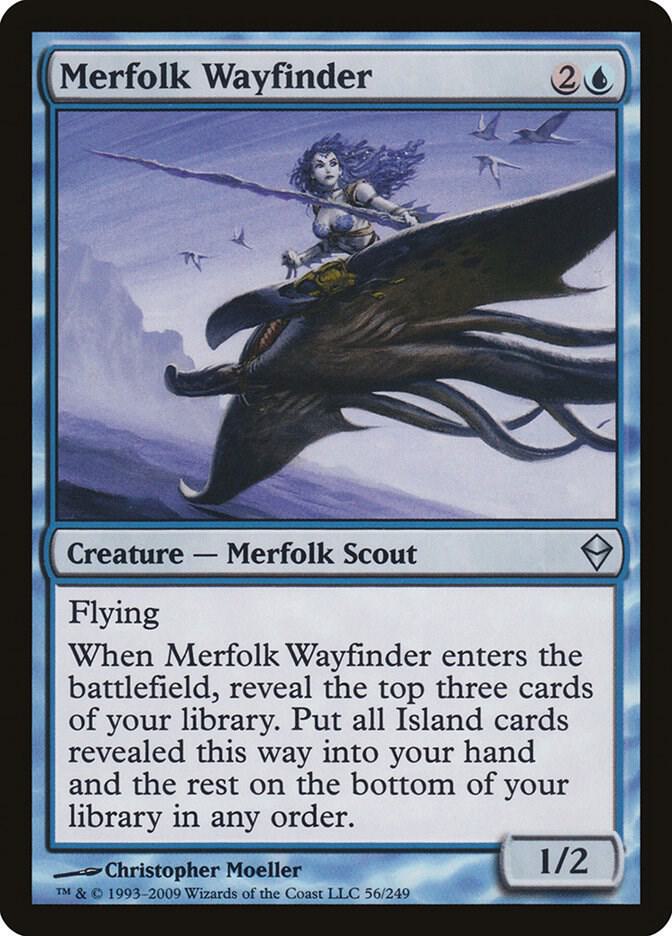 Merfolk Wayfinder 56 card from Zendikar