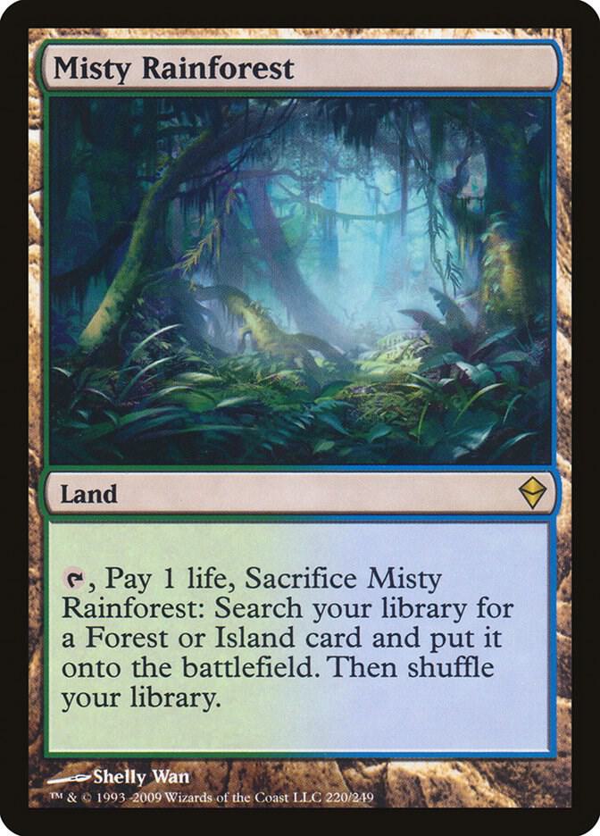 Misty Rainforest 220 card from Zendikar