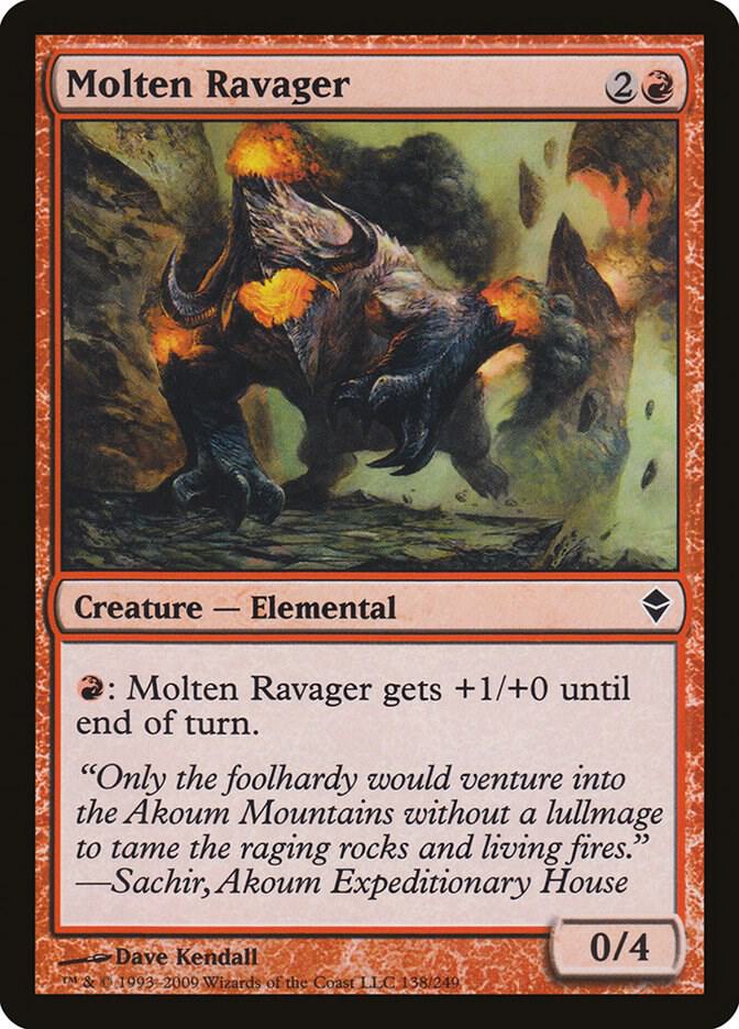Molten Ravager 138 card from Zendikar