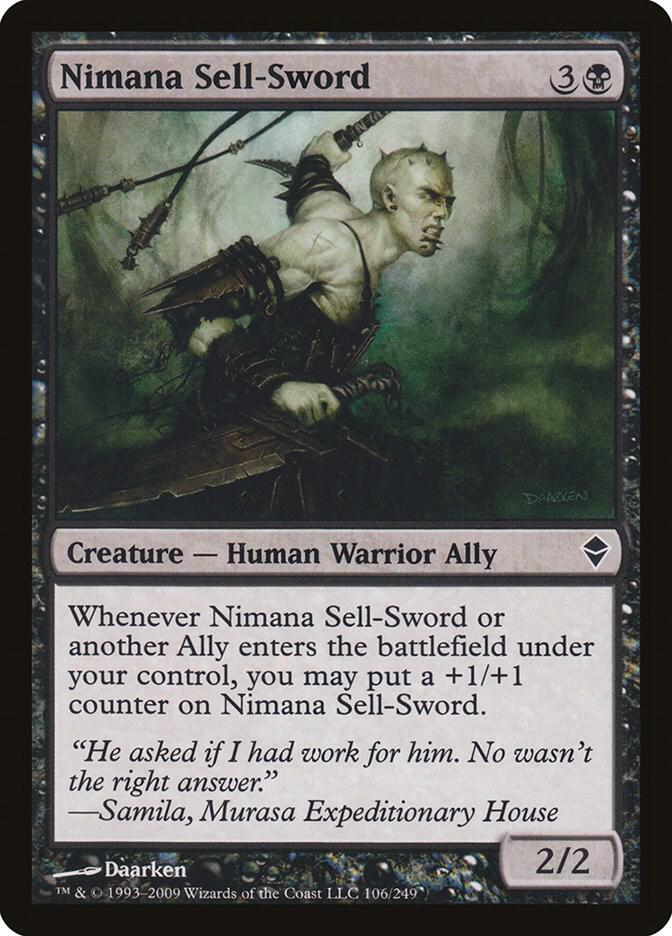 Nimana Sell-Sword 106 card from Zendikar