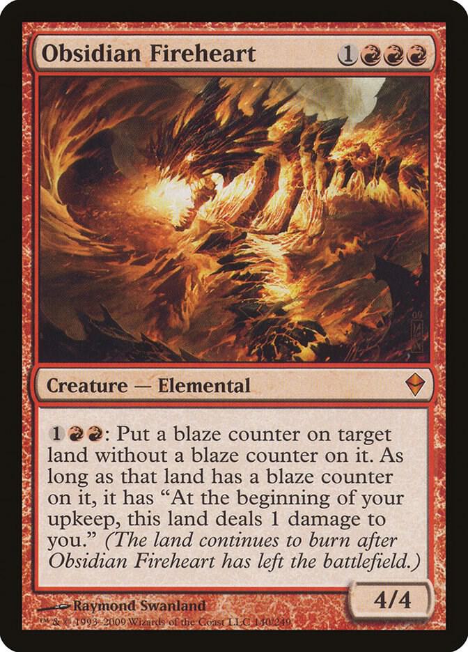 Obsidian Fireheart 140 card from Zendikar