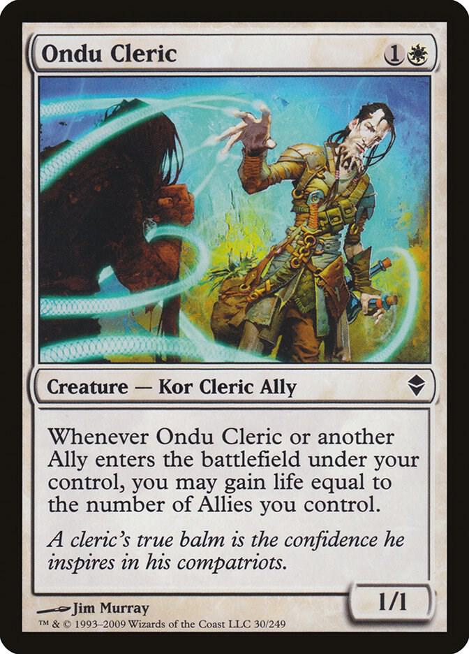 Ondu Cleric 30 card from Zendikar