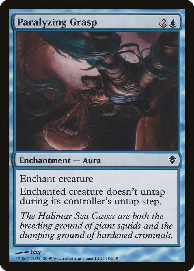 Paralyzing Grasp 58 card from Zendikar