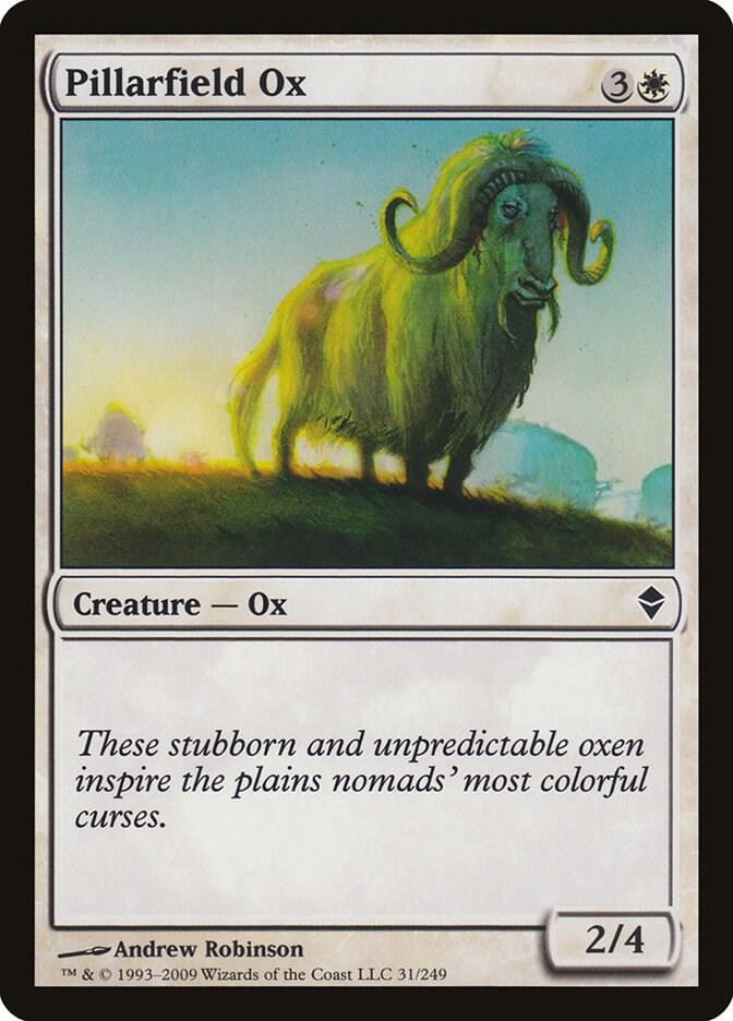 Pillarfield Ox 31 card from Zendikar