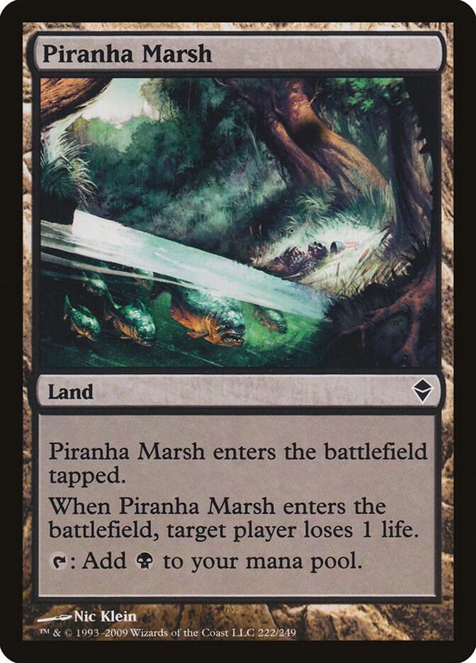 Piranha Marsh 222 card from Zendikar