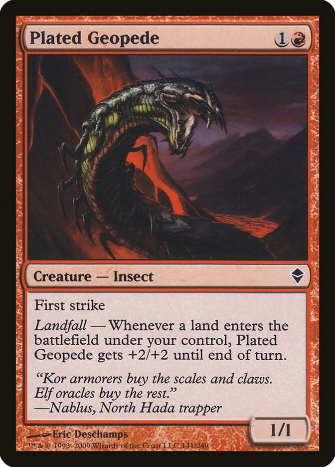 Plated Geopede 141 card from Zendikar