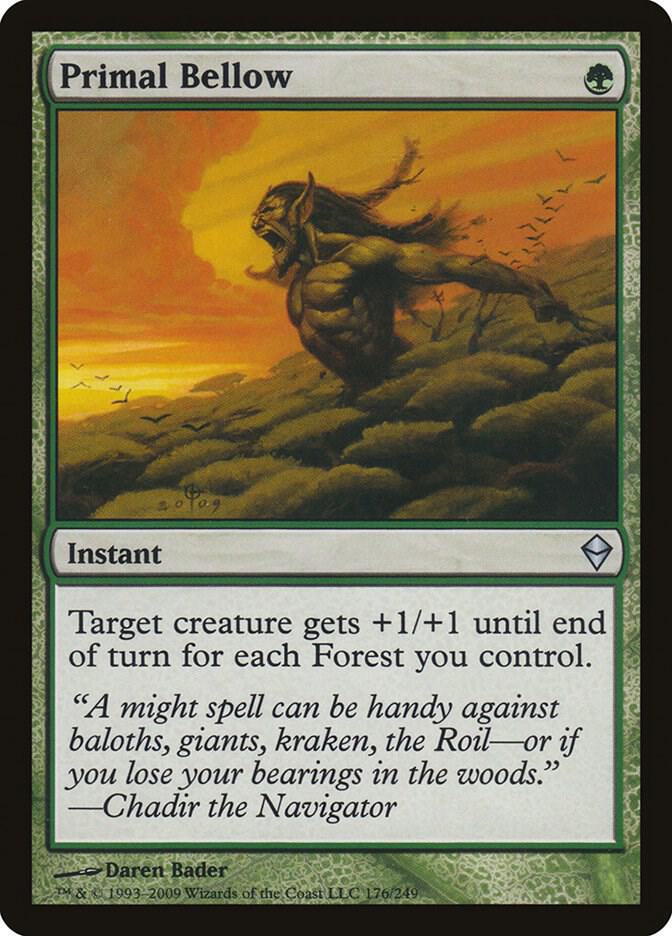 Primal Bellow 176 card from Zendikar