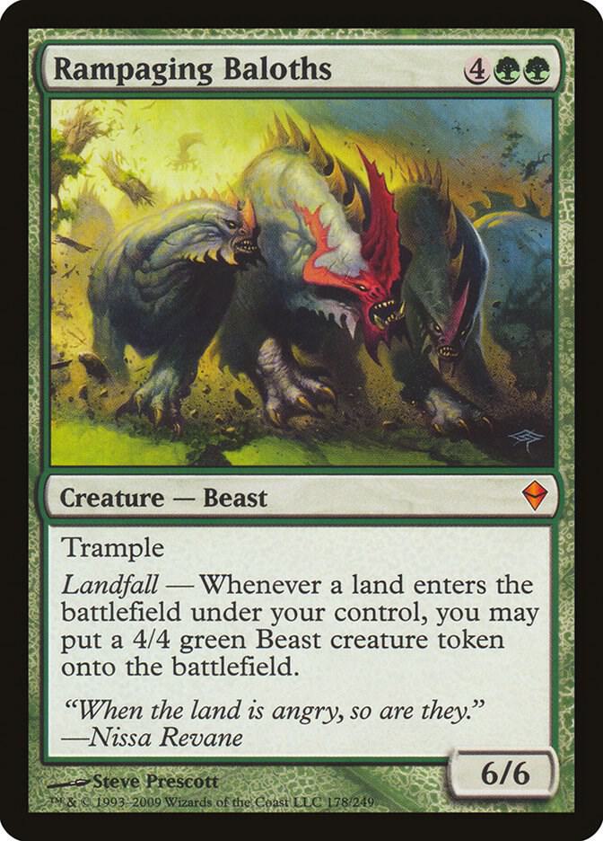 Rampaging Baloths 178 card from Zendikar