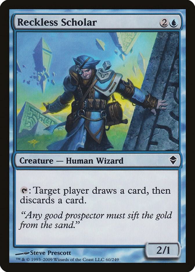Reckless Scholar 60 card from Zendikar