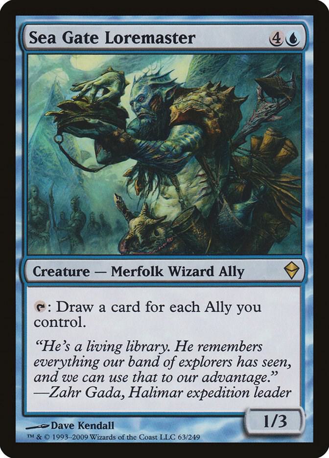 Sea Gate Loremaster 63 card from Zendikar