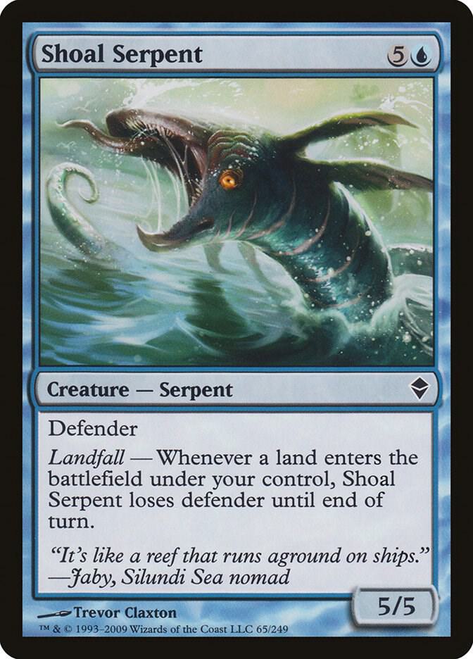 Shoal Serpent 65 card from Zendikar