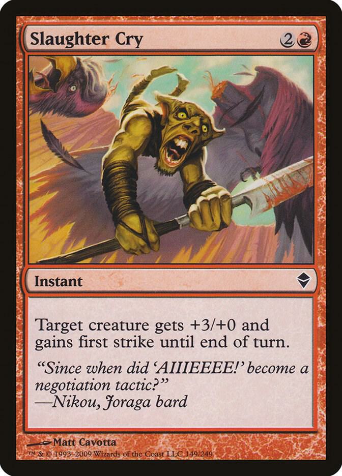Slaughter Cry 149 card from Zendikar