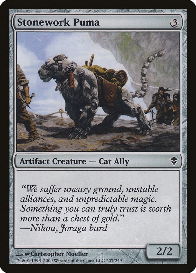 Stonework Puma 207 card from Zendikar