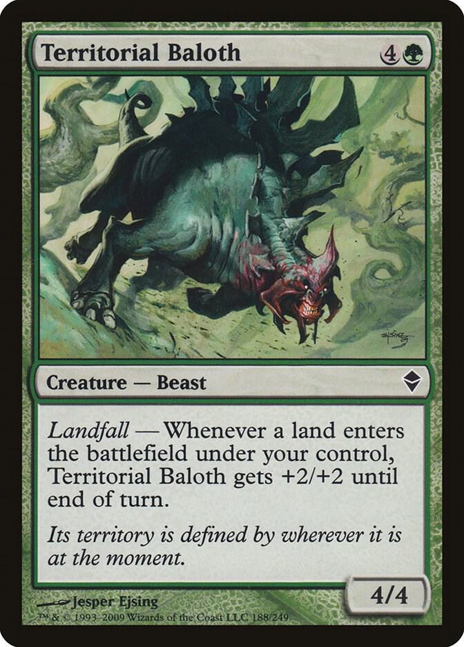 Territorial Baloth 188 card from Zendikar