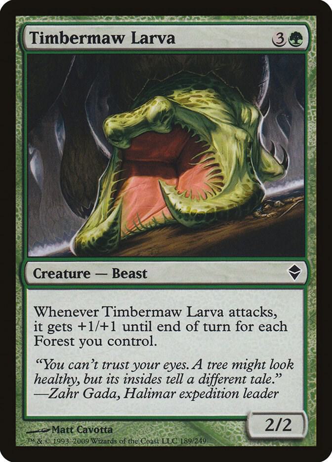 Timbermaw Larva 189 card from Zendikar