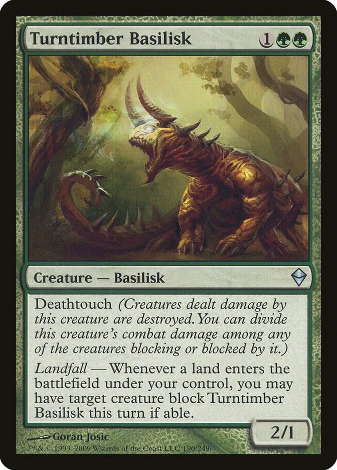 Turntimber Basilisk 190 card from Zendikar