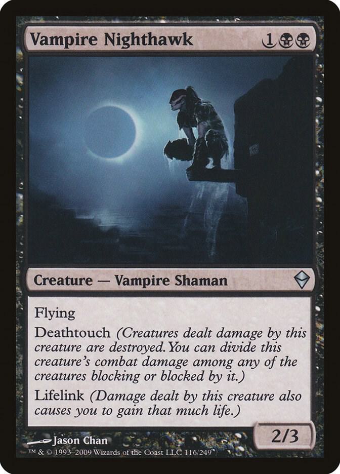 Vampire Nighthawk 116 card from Zendikar