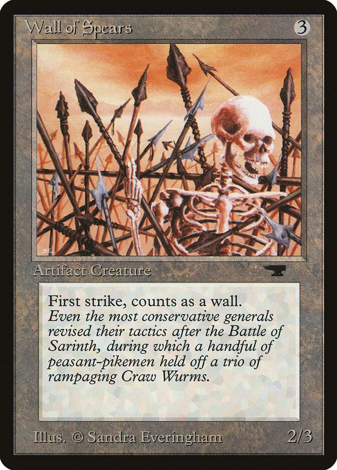 Wall of Spears card from Antiquities
