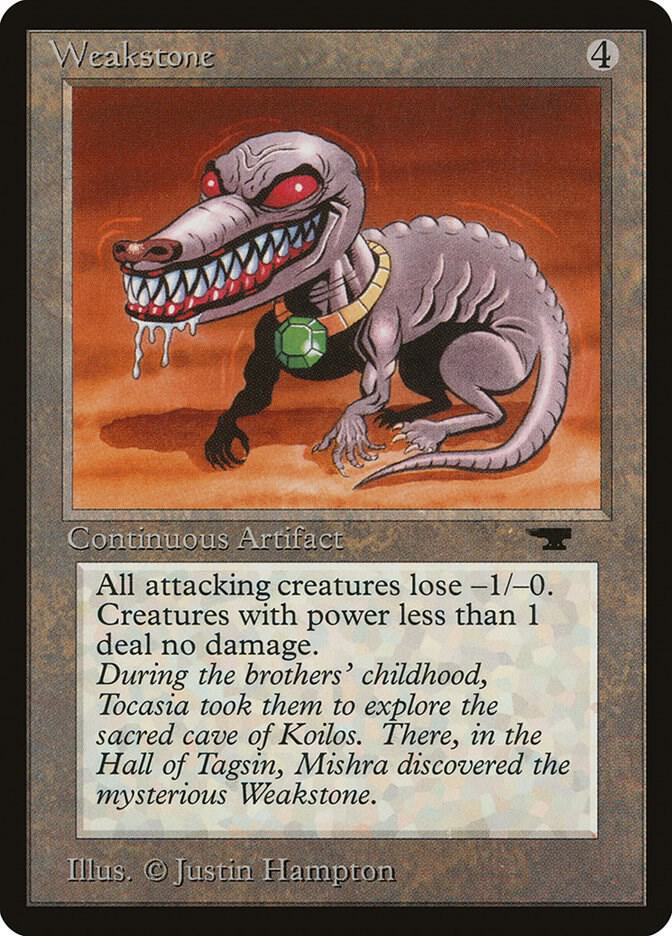 Weakstone card from Antiquities