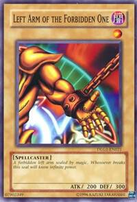 Left Arm of the Forbidden One DLG1-EN021 card from Dark Legends