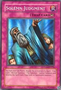 Solemn Judgment DLG1-EN046 card from Dark Legends