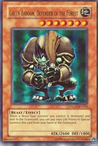 Green Baboon, Defender of the Forest DLG1-EN104 card from Dark Legends