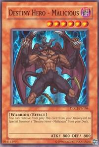 Destiny HERO - Malicious DLG1-EN108 card from Dark Legends