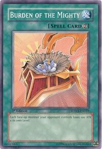 Burden of the Mighty SDWS-EN019 card from Structure Deck: Warriors' Strike