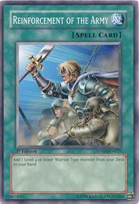 Reinforcement of the Army SDWS-EN025 card from Structure Deck: Warriors' Strike