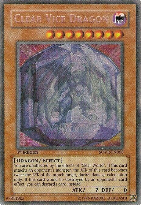 Clear Vice Dragon SOVR-EN098 card from Stardust Overdrive