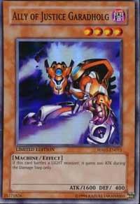 Ally of Justice Garadholg HA01-EN015 card from Hidden Arsenal