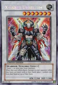 X-Saber Urbellum HA01-EN025 card from Hidden Arsenal