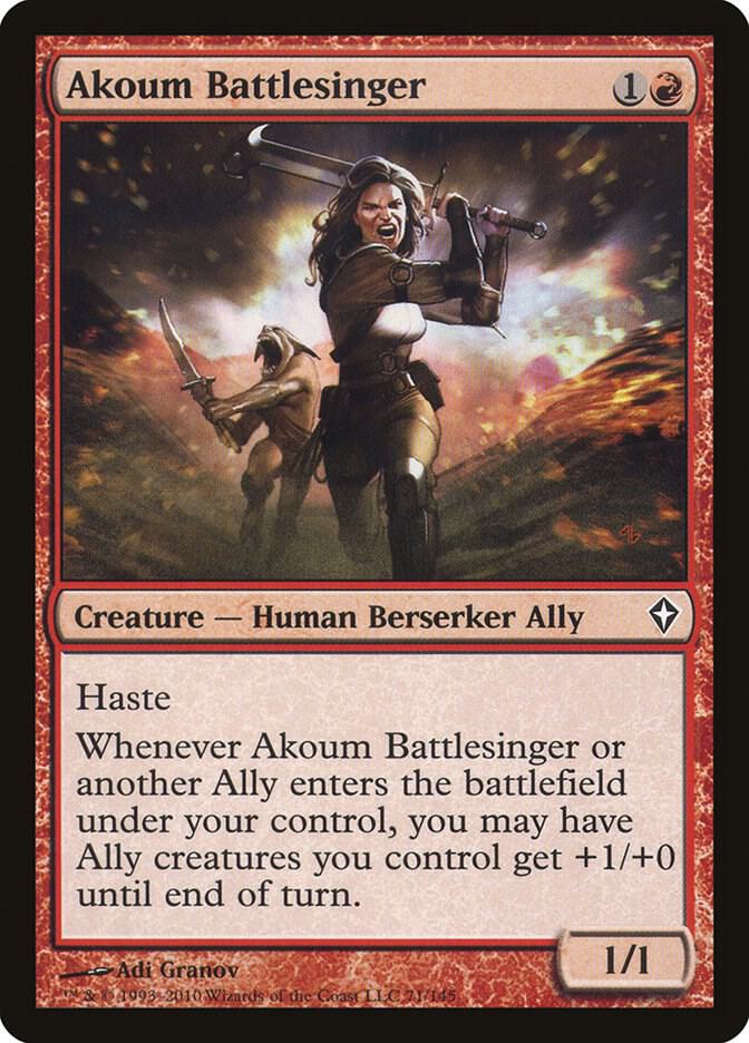 Akoum Battlesinger 71 card from Worldwake